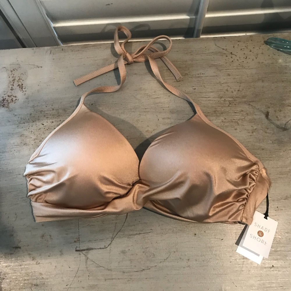 Gold Metallic Bikini Top